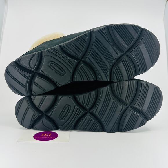 Manitobah Muklucks Women's Pacific Hiker Black Leather Shearling Boots Size 11 - Picture 10 of 11